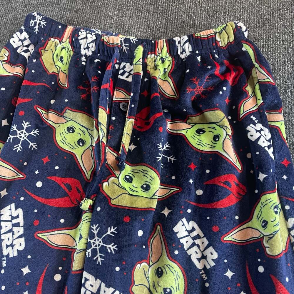 Star Wars The Mandalorian Grogu Baby Yoda Fleece Pajama Lounge Pants size small